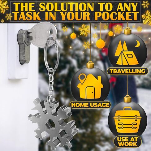 Multi Tool Keychain Set – Stainless Steel Compact Hex Wrench & Screwdriver Tool with Bottle Opener – Portable Everyday Carry Tool for Home, Travel and Gifts in Kuwait