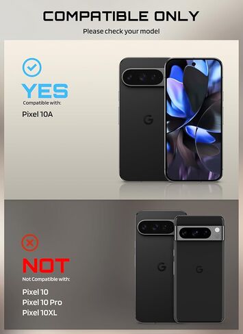 SUPCASE for Google Pixel 10A Case with Stand (UB Pro Mag), [Compatible with Wireless Charge] [Built-in Screen Protector & Belt-Clip] Protective Phone Case for Pixel 10A, Black in Kuwait