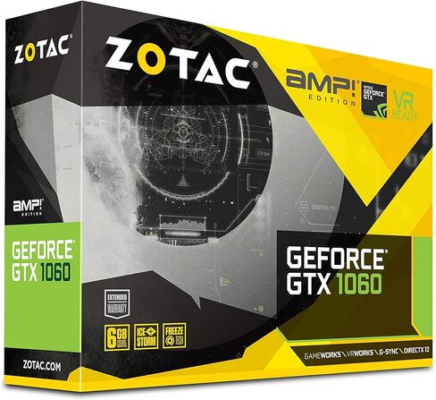 ZOTAC GeForce GTX 1060 AMP 6GB GDDR5 Dual-Fan Graphics Card in Kuwait