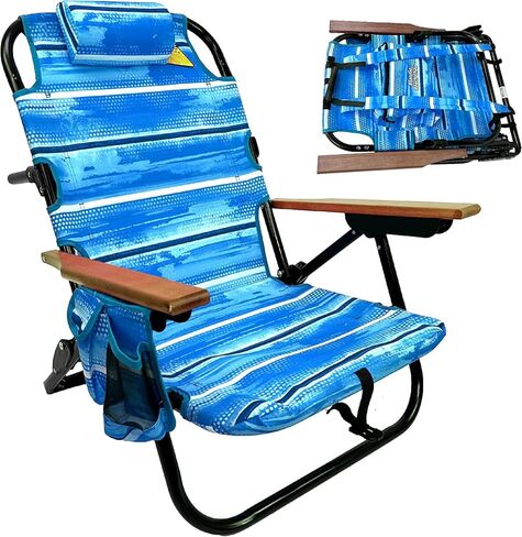 Tommy Bahama 5-Position Classic Lay Flat Folding Backpack Beach Chair in Kuwait