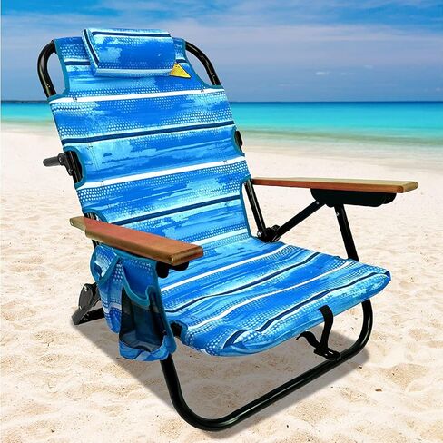 Tommy Bahama 5-Position Classic Lay Flat Folding Backpack Beach Chair in Kuwait