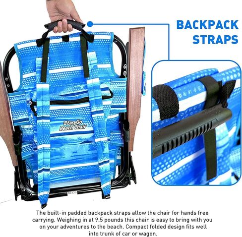 Tommy Bahama 5-Position Classic Lay Flat Folding Backpack Beach Chair in Kuwait