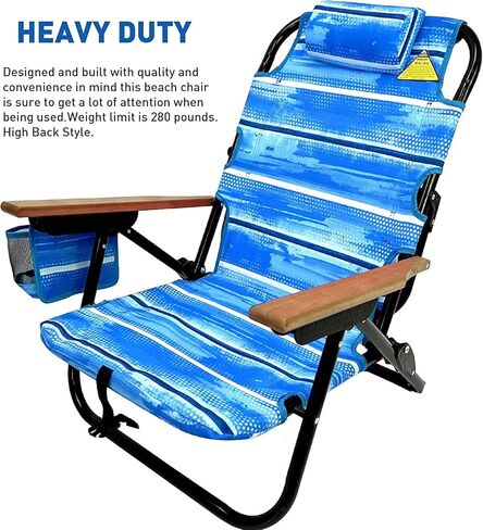 Tommy Bahama 5-Position Classic Lay Flat Folding Backpack Beach Chair in Kuwait