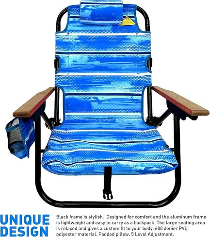 Tommy Bahama 5-Position Classic Lay Flat Folding Backpack Beach Chair in Kuwait