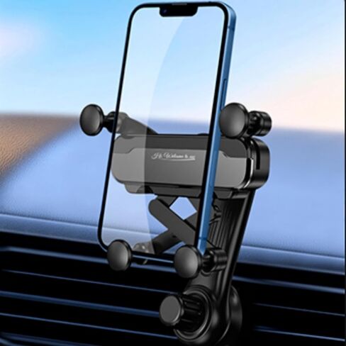 Car Vent Phone Mount Gravity Cell Phone Holder Never Blocking Vent with Rotatable Swing Arm Hands Free Universal Extension Clip Air Phone Holder Car Fit for All Phones iPhone Samsung in Saudi Arabia
