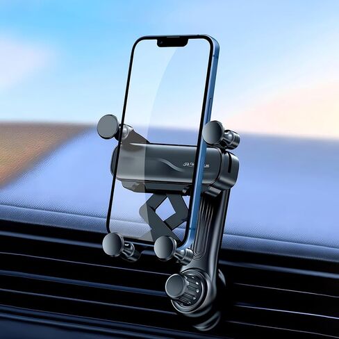 Car Vent Phone Mount Gravity Cell Phone Holder Never Blocking Vent with Rotatable Swing Arm Hands Free Universal Extension Clip Air Phone Holder Car Fit for All Phones iPhone Samsung in Saudi Arabia