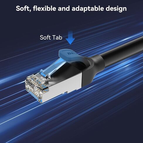 BENFEI Cat 7 Ethernet Cable 10 Feet, 10Gbps High Speed RJ45 LAN Network Cable, 100% Pure Copper & Gold Plated Connectors,for Gaming Streaming Home Office, Compatible with PS5 Xbox PC Router Modem in Kuwait