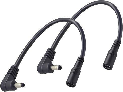 22AWG DC5525 إلى DC35135 سلك الطاقة DC 90 درجة الزاوية اليمنى 3.5 مم × 1.35 مم قابس ذكر إلى 5.5 مم × 2.5 مم كابل طاقة أنثى لإضاءة الشريط والشاشات وما إلى ذلك. [0.15 متر/5.9 بوصة] in Kuwait