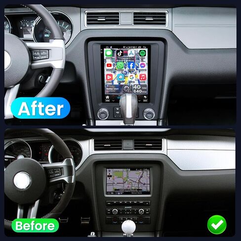 Replacement Head Unit for Ford Mustang?for 2010 2011 2012 2013 2014 - with 8 Core 4+64G Android 10.1inch Wireless CarPlay Android Auto - RDS High-Fidelity Sound 5G WiFi GPS Navigation in Kuwait