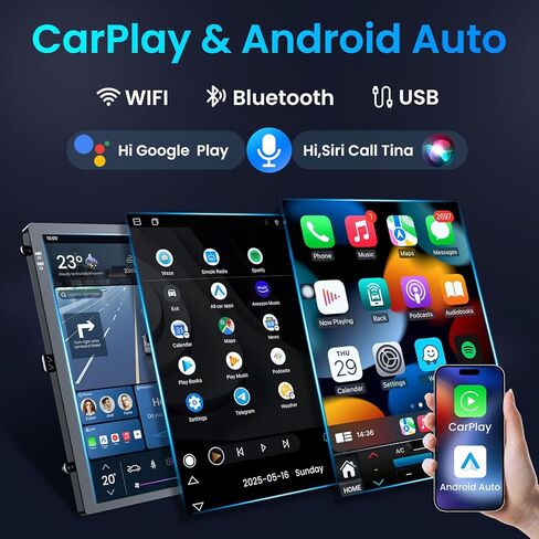 Replacement Head Unit for Ford Mustang?for 2010 2011 2012 2013 2014 - with 8 Core 4+64G Android 10.1inch Wireless CarPlay Android Auto - RDS High-Fidelity Sound 5G WiFi GPS Navigation in Kuwait