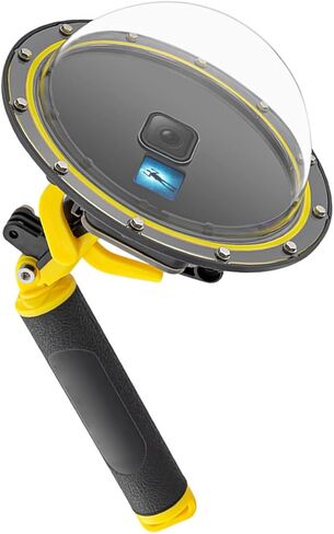 Yunseity Dome Lens Underwater Camera Housing 30M Deep Diving with Hemispherical Lens Cover for Above Below Water Shots in Kuwait