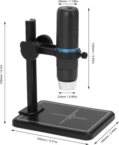 Luocute Digital Microscope Kit, 1000X 1080P HD Wireless USB Microscope with 8 Adjustable LED Lights and Metal Stand, Compatible for, for for iOS, for PCB Repair Collection in Kuwait