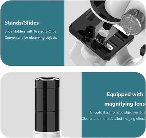 USB Microscope, Microscopes, 200X-4800X LED Monocular Microscope with Slides Set for Adults Students for School Lab Homeschool in Kuwait