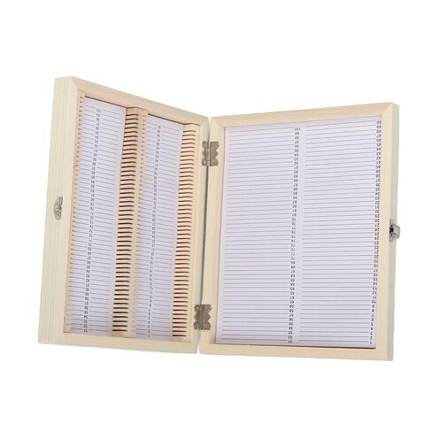 Zerodis 100PCS Biology Glass Prepared Microscope Slides Wooden Storage Box for Slide Collection and Protection Cameras Photo in Kuwait