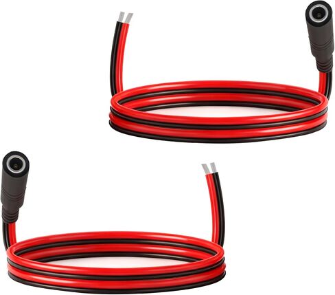 1.6FT 14AWG DC Power Cable 5.5mm x 2.5mm Male Connector Pre-Tinned Branch Wire DC Extension Cable 5525 Connector for LED Strip Lights CCTV Surveillance Cameras 3D Printers Solar Panels DIY Projects in Kuwait