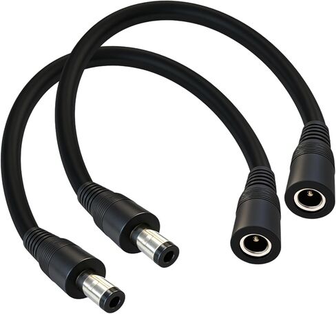 1 قطعة 14AWG 5521 مم موصل ذكر إلى أنثى، كابل تمديد تيار مستمر 12 فولت/24 فولت/36 فولت (أسود)، مناسب لكاميرات المراقبة وثلاجات المركبات والألواح الشمسية وإمدادات الطاقة الخارجية المحمولة 9.8 قدم in Kuwait