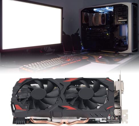 بطاقة رسومات RX580 سعة 8 جيجابايت GDDR5، تردد أساسي 256 بت 1284 ميجاهرتز PCI Express 3.0 وحدة معالجة الرسومات للألعاب مع مراوح تبريد، للكمبيوتر الشخصي in Kuwait