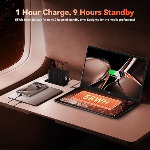 NIMO Light-Gaming-Laptop, 17.3" FHD Computer with AMD 8-Core R7 7735HS 32GB DDR5 RAM 1TB SSD (Up to 4.75GHz, Beat i7-12650H) Radeon 680M GPU 100W Type-C 180° View for Business and School, 2Y Warranty in Kuwait