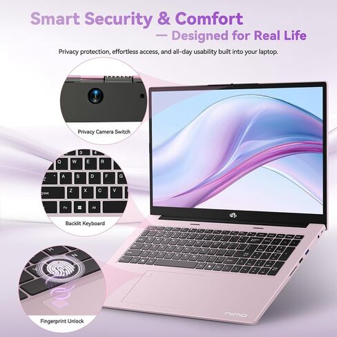 كمبيوتر محمول NIMO Light-Gaming، 17.3 بوصة FHD مع AMD 8-Core R7 7735HS 32GB DDR5 RAM 1TB SSD (حتى 4.75 جيجا هرتز، Beat i7-12650H) Radeon 680M GPU 100W Type-C عرض 180 درجة للأعمال والمدرسة، ضمان لمدة عامين in Kuwait