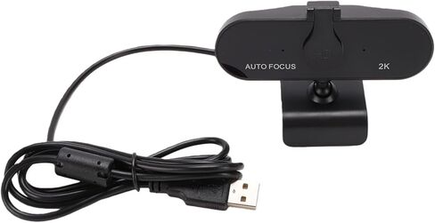 Dpofirs 2K Webcam, 5MP USB Computer Camera Plug and Play with Microphone and Wide Angle View, for Live Streaming Video Conference and Meeting in Kuwait