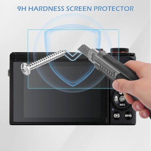 Screen Protector Compatible with Canon G7X Mark III, 3 Pack Replacement Tempered Glass Film 9H Hardness, Anti-Fingerprint Films Anti-Glare in Kuwait