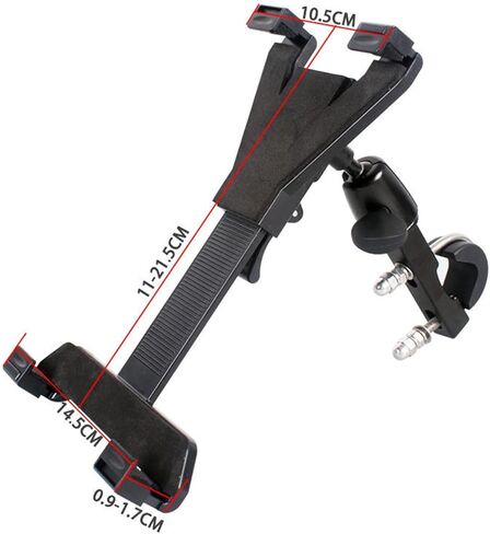 Bike Tablet Holder Mount for 7-10 Inch Tablets Aluminum Alloy Bicycle Stand - Adjustable Secure Fit for 20-40mm Tubes, Ideal for Cycling Navigation and Motorcycles in Kuwait