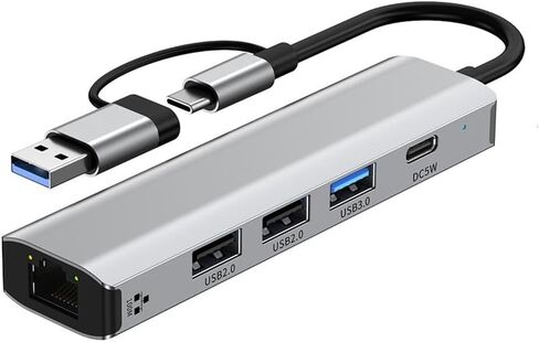 Professional USB-C to Gigabit Ethernet Adapter - Aluminum 1000Mbps Network Solution for Work - 100 Gigabyte Silver in Kuwait
