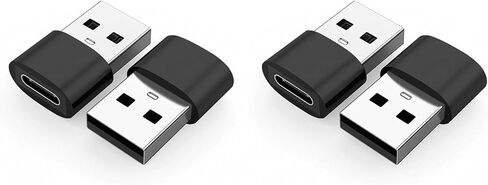 USB-C to Ethernet Adapter with Aluminum Housing - 10/100/1000Mbps Wired Network Connector - Black in Kuwait
