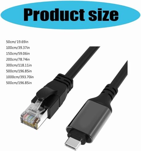 محول USB-C عالي السرعة إلى Gigabit Ethernet - موصل شبكة ألومنيوم 1000 ميجابت في الثانية - 1 متر in Kuwait