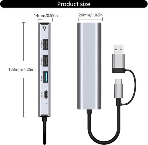 محول USB-C من الألومنيوم إلى Gigabit Ethernet - واجهة شبكة بسرعة 1000 ميجابت في الثانية لمستخدمي الطاقة - Gigabit Blue in Kuwait