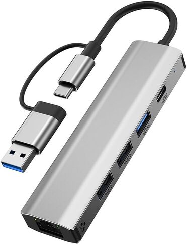 محول USB-C عالي الأداء إلى Gigabit Ethernet - وصلة شبكة من الألومنيوم بسرعة 1000 ميجابت في الثانية للمحترفين - 100 جيجابايت فضي in Kuwait