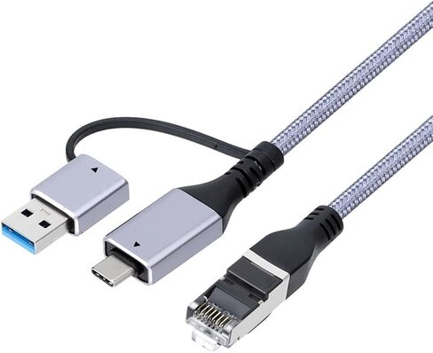 محول USB-C احترافي إلى Gigabit Ethernet - موصل شبكة من الألومنيوم بسرعة 1000 ميجابت في الثانية - 2 متر in Kuwait