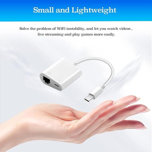 USB-C to RJ45 Ethernet Adapter - Compact 1000Mbps Gigabit Network Connector - USB C to Ethernet Adapter in Kuwait