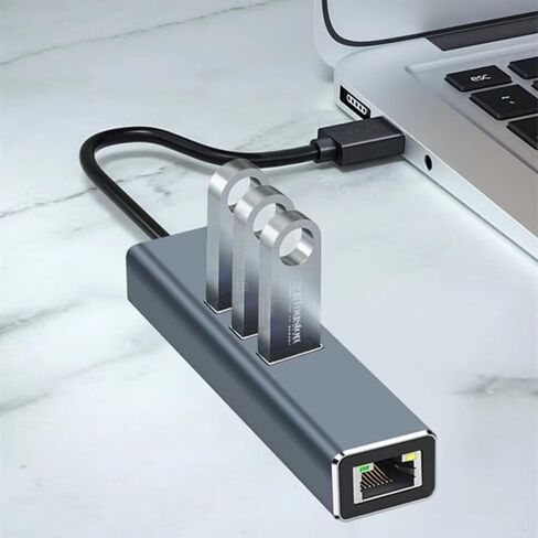 USB-C to Ethernet Adapter - 1000Mbps Gigabit Network Link for Modern Devices - Type-c in Kuwait