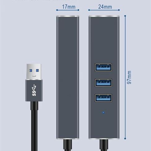 USB-C to Ethernet Adapter - 1000Mbps Gigabit Network Link for Modern Devices - Type-c in Kuwait