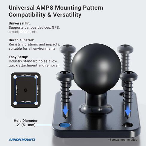 ARKON Locking Tablet Mount with Magnetic Charge Cable for Fleet and Enterprise Retail Black in Kuwait