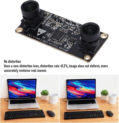 Zopsc 2MP Dual Lens Camera Module, Stereo USB Camera Module with USB 2.0 Port, for Robotics Machine 3D Imaging in Kuwait