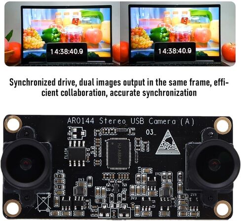 Zopsc 2MP Dual Lens Camera Module, Stereo USB Camera Module with USB 2.0 Port, for Robotics Machine 3D Imaging in Kuwait