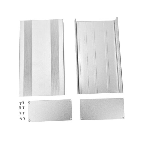 Aluminum Alloy Electronic Project Enclosure Box Heavy Duty Sandblast Oxidized Silver Case for PCB DIY Electronics 68x145x250mm with Screws Included Durable Protective Shell in Kuwait