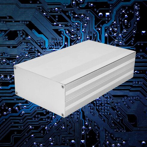 Aluminum Alloy Electronic Project Enclosure Box Heavy Duty Sandblast Oxidized Silver Case for PCB DIY Electronics 68x145x250mm with Screws Included Durable Protective Shell in Kuwait