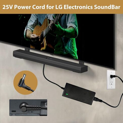 25V Power Adapter for LG SN8YG SN7Y SN7R SN6Y SN5Y SLM6Y SLM4R SLM3D SD6 SNC4R GX SLM5Y SP7Y SP8YA Sound Bar LG Musicflow SJ4 SJ4Y SJC8 SJ5 SJ5Y SJ6 SJ8 SJ7 SoundBar Power Supply Cord Charger PSU in Kuwait