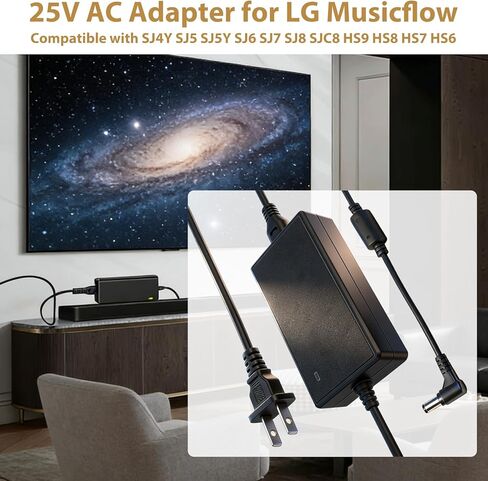 25V Power Adapter for LG SN8YG SN7Y SN7R SN6Y SN5Y SLM6Y SLM4R SLM3D SD6 SNC4R GX SLM5Y SP7Y SP8YA Sound Bar LG Musicflow SJ4 SJ4Y SJC8 SJ5 SJ5Y SJ6 SJ8 SJ7 SoundBar Power Supply Cord Charger PSU in Kuwait