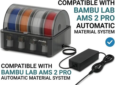 24V Power Adapter Compatible with Bambu Lab AMS 2 Pro Automatic Material System, Switching Adapter Replacement for ADS-96HLA-19-1 24096E Power Supply Cord Charger in Kuwait