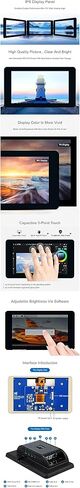 7inch Capacitive Touch Display for Raspberry Pi 4B 3B+ 3A+ 3B 2B B+ A+ CM3 3+ 4/VisionFive2/Core3566 DSI Interface IPS Screen 800×480 with Case in Kuwait