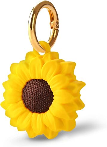 Compatible with Apple AirTag Case for AirTag Keychain,Airtag Holder,Protective Air Tag Holder, Portable Keyring Cover (Sunflower) in Saudi Arabia