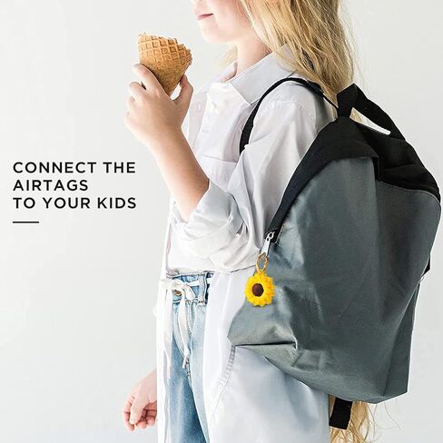 Compatible with Apple AirTag Case for AirTag Keychain,Airtag Holder,Protective Air Tag Holder, Portable Keyring Cover (Sunflower) in Saudi Arabia