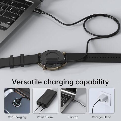 Vancle 2 حزمة لشاحن الساعة الذكية Gloryfit، كابل شحن مغناطيسي USB&USB-C للساعات الذكية GloryFit T80 T70 T60 T50 P99 P98 in Kuwait