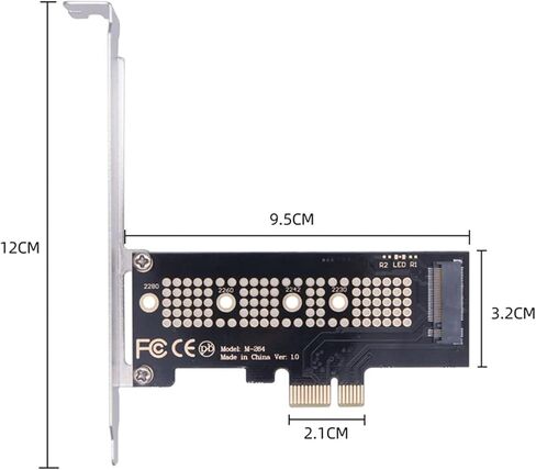 PCIe to M.2 NVMe SSD Adapter Card - Tool-Free Installation for 2230 2242 2260 2280 Sizes | Desktop PC Storage Upgrade‌ in Kuwait
