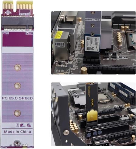 2 M.2 NVMe PCIe 5.0 Adapter Card 8Gbps Speed & Screwdriver Set for 2280/2242 / 2230 Storage Expansion Extension Card Storage Board Data Transfer Expansion Hard in Kuwait