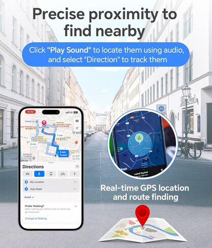 Air Tracker Tag IP67 Waterproof Bluetooth Tracker, Keychain Finder, Item Locator for Bags, Backpacks, Luggage, Wallets (Android Only Black-4) in Kuwait